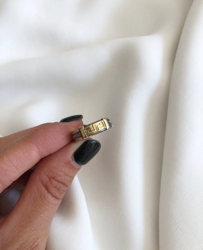 ANILLO PLATA Y ORO (POA478)