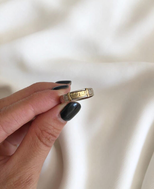 ANILLO PLATA Y ORO (POA460)