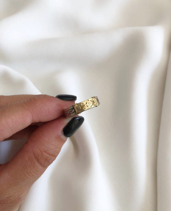 ANILLO PLATA Y ORO (POA492)