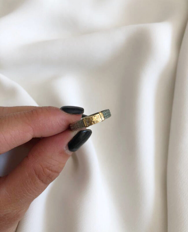 ANILLO PLATA Y ORO (POA497)