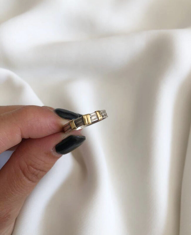 ANILLO PLATA Y ORO (POA500)