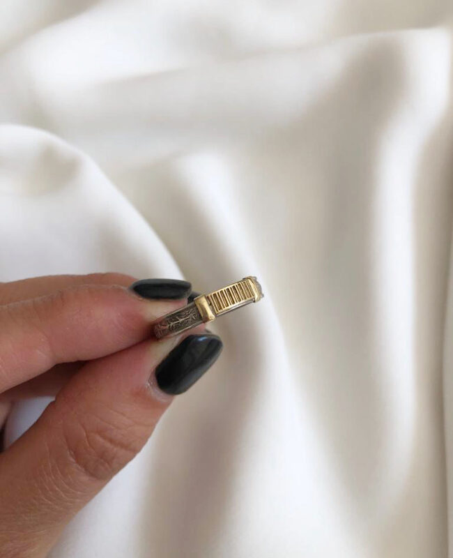 ANILLO PLATA Y ORO (POA503)