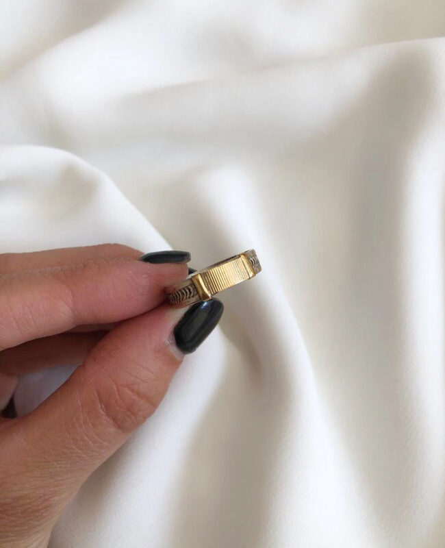 ANILLO PLATA Y ORO (POA506)