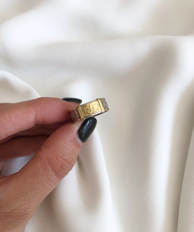 ANILLO PLATA Y ORO (POA487)