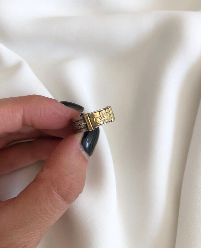 ANILLO PLATA Y ORO (POA488)