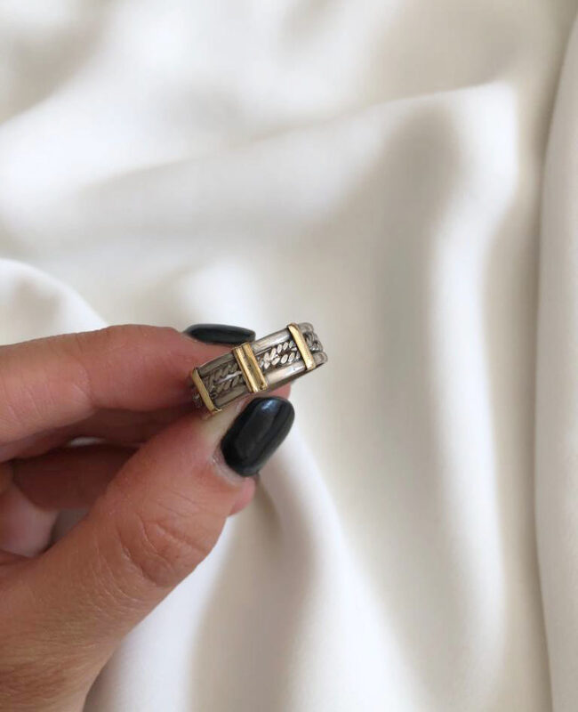 ANILLO PLATA Y ORO (POA510)