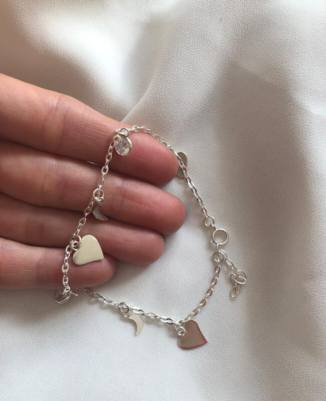 PULSERA PLATA Y CUBIC (PBZ065)