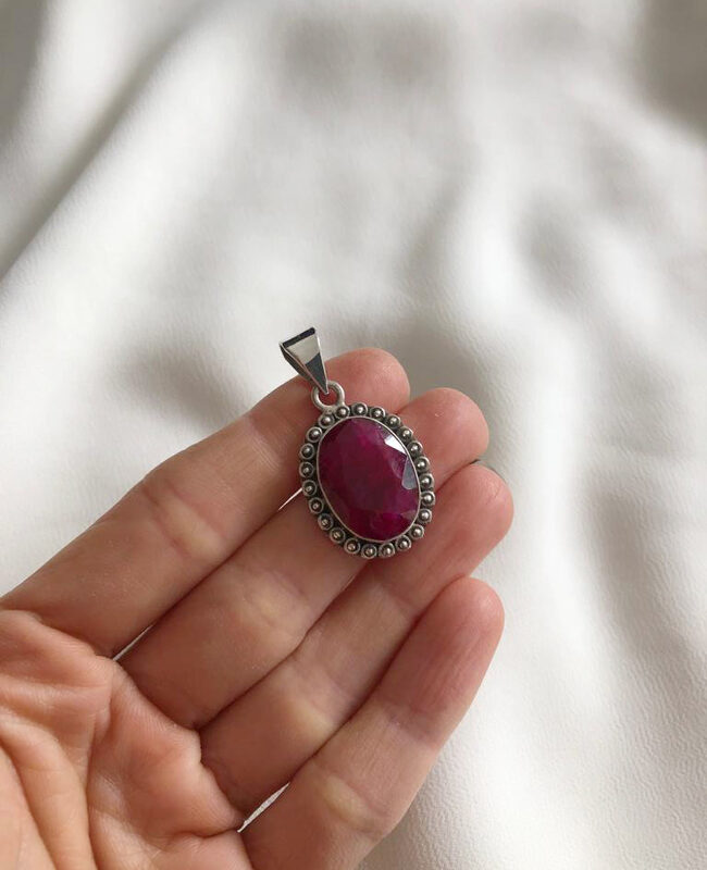 DIJE PLATA Y PIEDRA (PPD049)