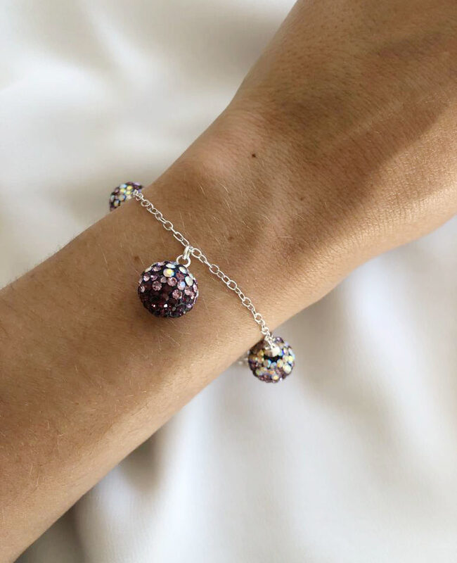 PULSERA PLATA Y CRISTAL (PPC079)