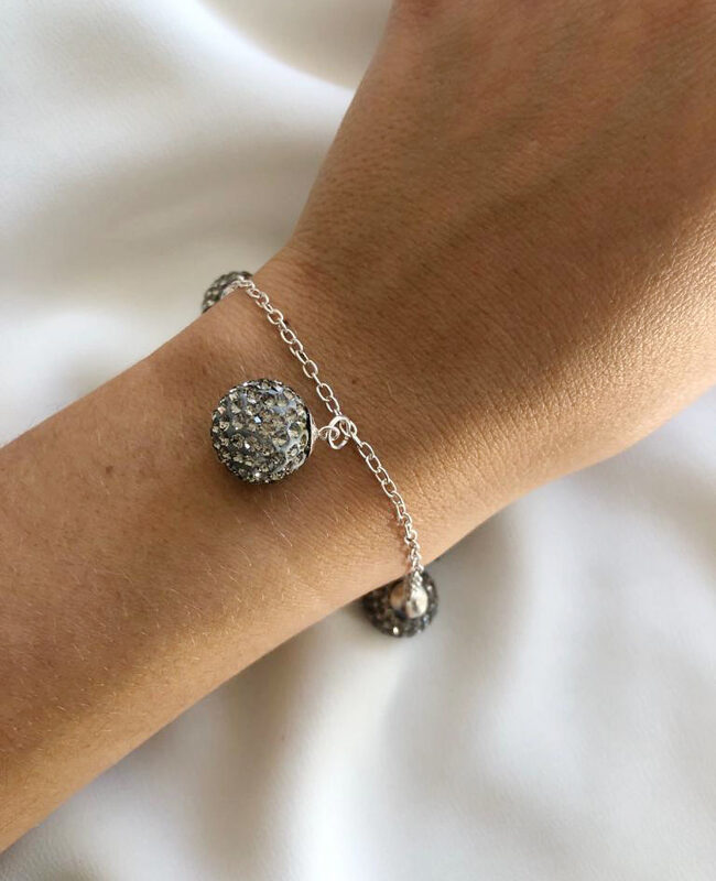 PULSERA PLATA Y CRISTAL (PPC082)