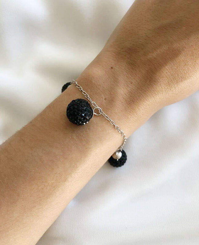 PULSERA PLATA Y CRISTAL (PPC084)