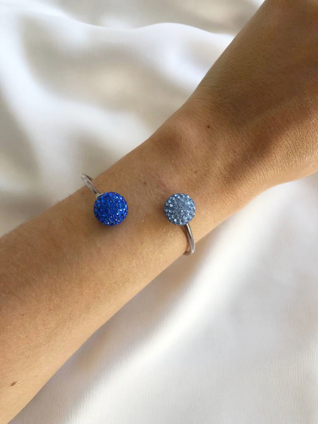 PULSERA PLATA Y CRISTAL (PBC088)