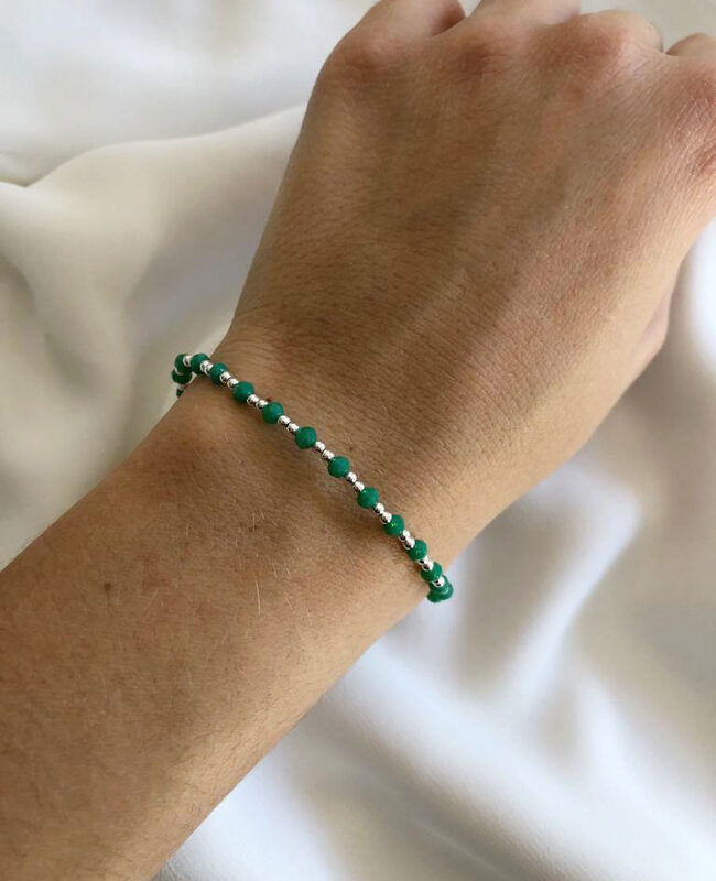 PULSERA PLATA Y CRISTAL (PBC100)