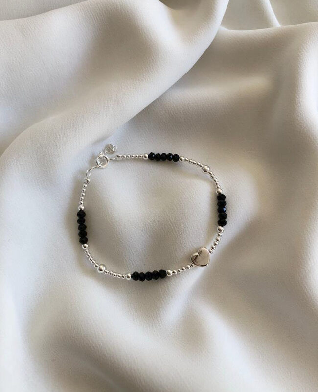 PULSERA PLATA Y CRISTAL (PBC122)