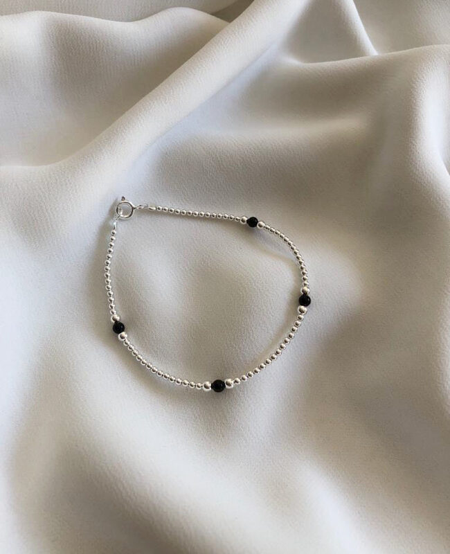 PULSERA PLATA Y CRISTAL (PBC104)