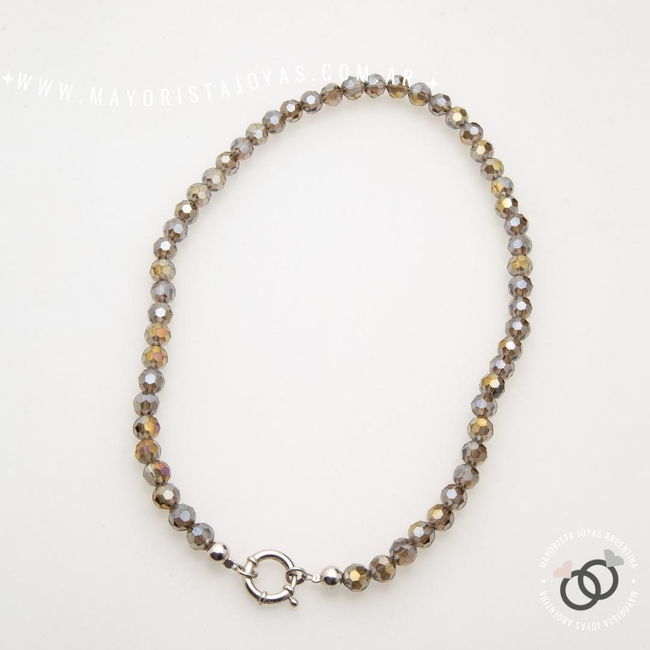 COLLAR PLATA 925 CON CRISTALES (PCK0057)