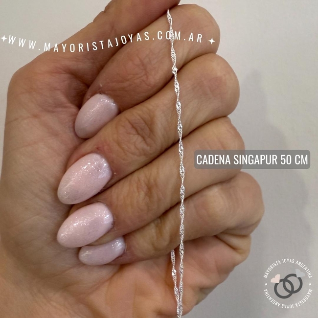CADENA PLATA SINGAPUR 50CM (PCI0095)
