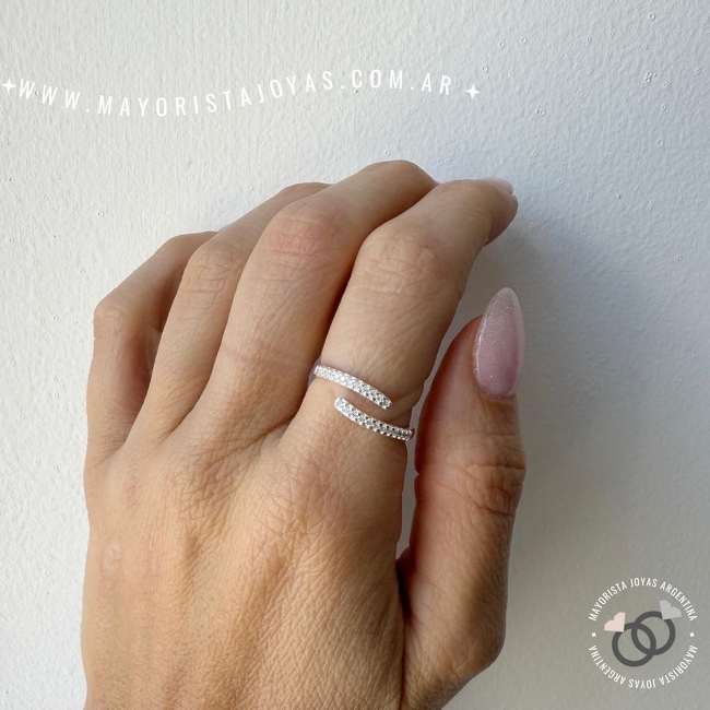 ANILLO PLATA Y CUBIC (PAC0405)