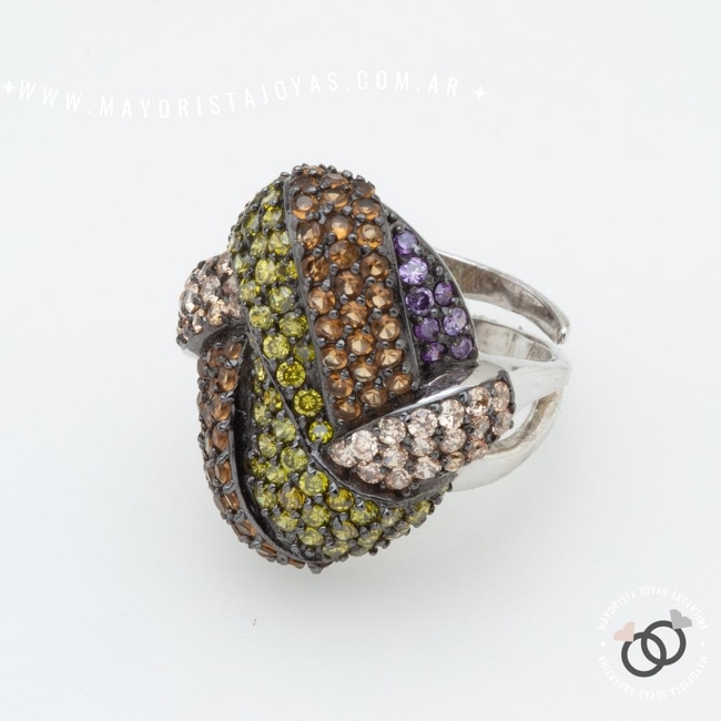 ANILLO PLATA Y CRISTAL (PAC0530)