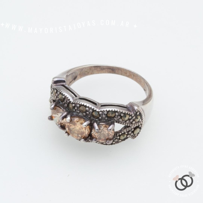 ANILLO PLATA Y CRISTAL (PAC0532)