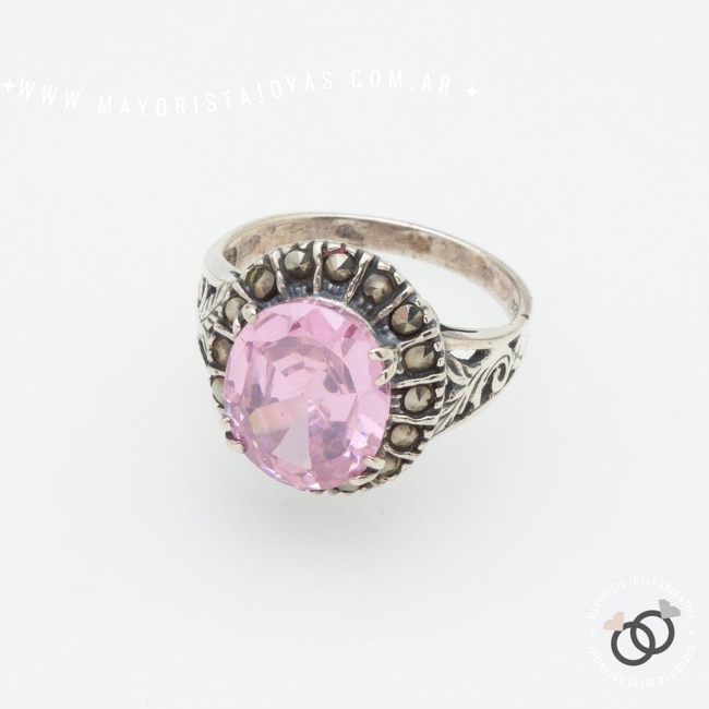 ANILLO PLATA Y CRISTAL (PAC0525)