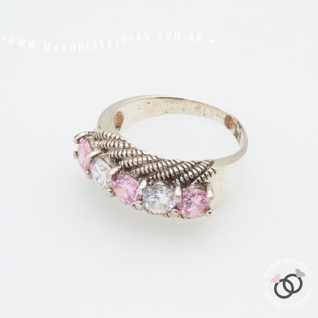 ANILLO PLATA Y CRISTAL (PAC0513)