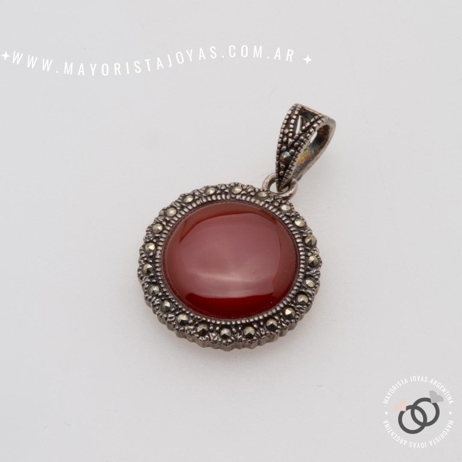 DIJE PLATA Y PIEDRA (PPD0308)