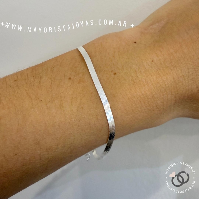 PULSERA PLATA LISA (PBL0307)