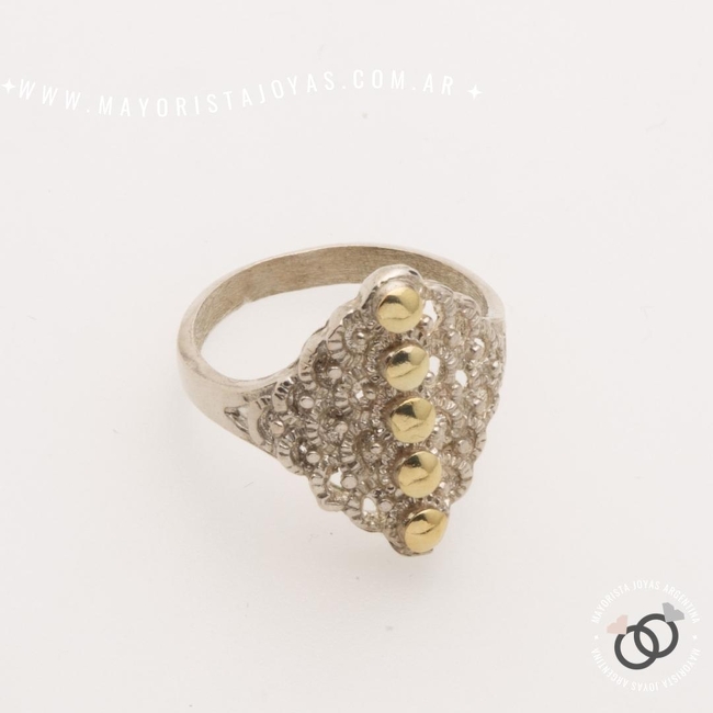 ANILLO PLATA Y ORO (POA0552)