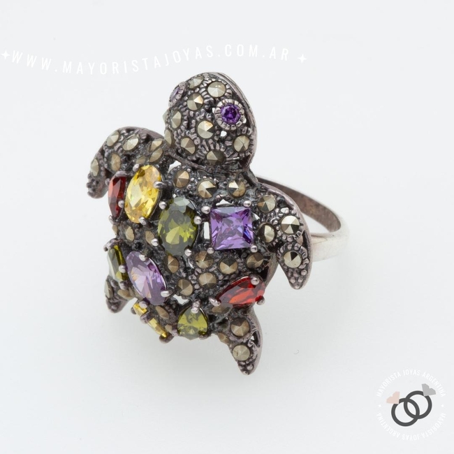 ANILLO PLATA Y CRISTAL (PAC0533)