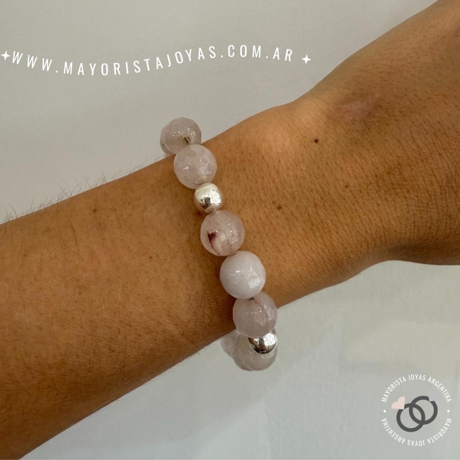 PULSERA PLATA Y PIEDRA (PBN0207)