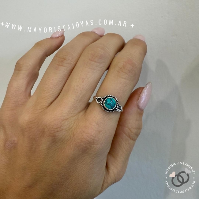 ANILLO PLATA Y PIEDRA (PAP0432)