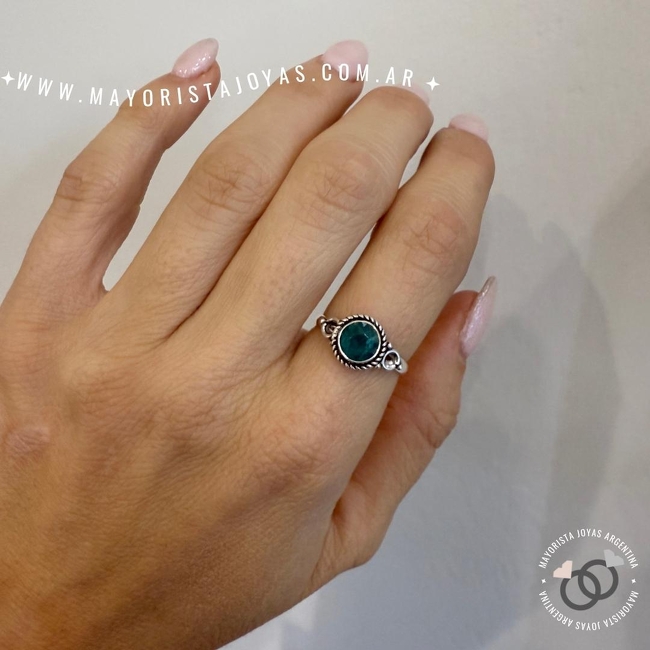 ANILLO PLATA Y PIEDRA (PAP0437)