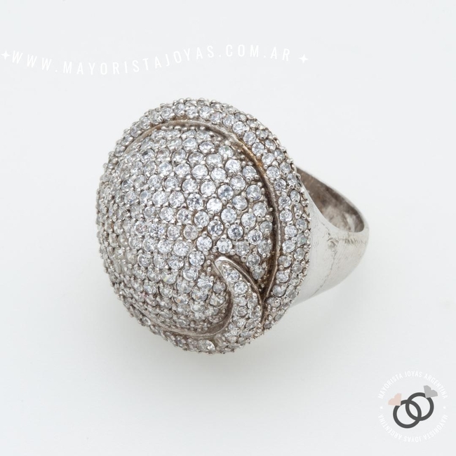 ANILLO PLATA Y CRISTAL (PAC0495)