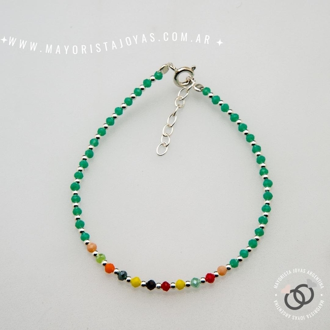 PULSERA PLATA Y CRISTAL (PBC0360)
