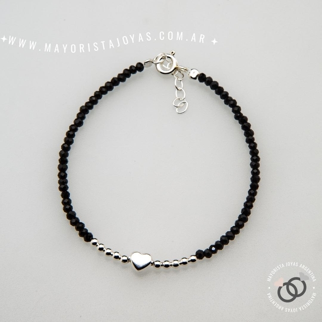 PULSERA PLATA Y CRISTAL (PBC0372)