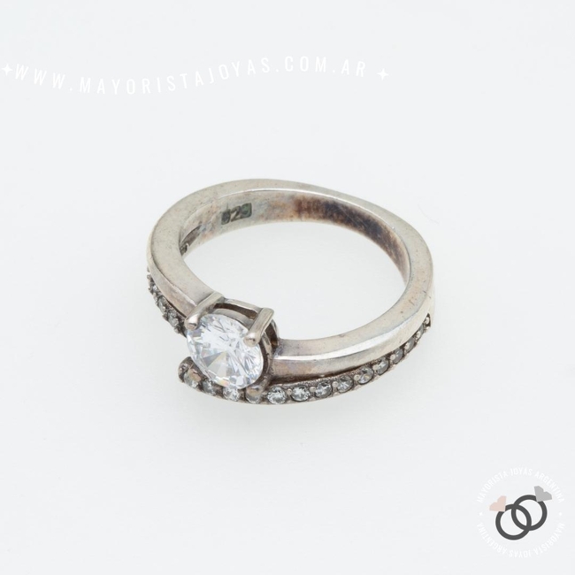 ANILLO PLATA Y CRISTAL (PAC0524)