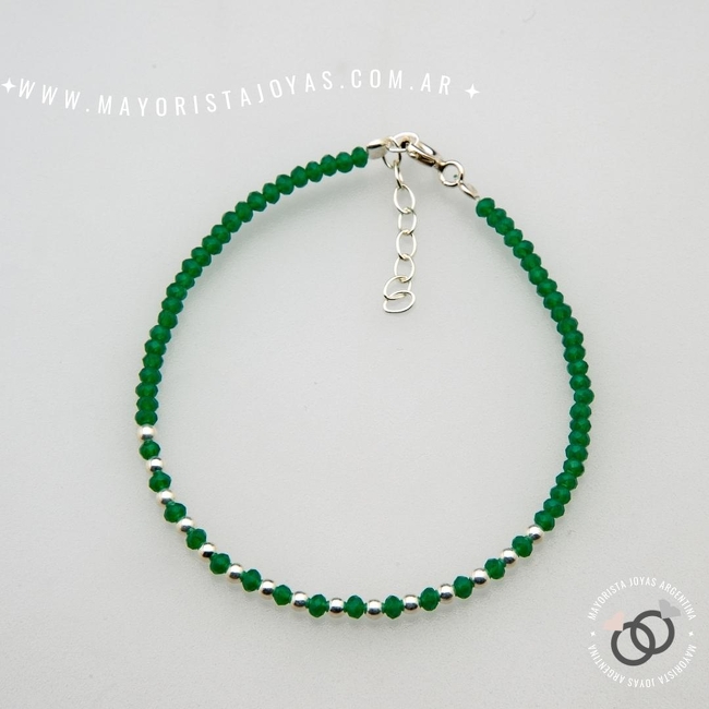 PULSERA PLATA Y CRISTAL (PBC0357)