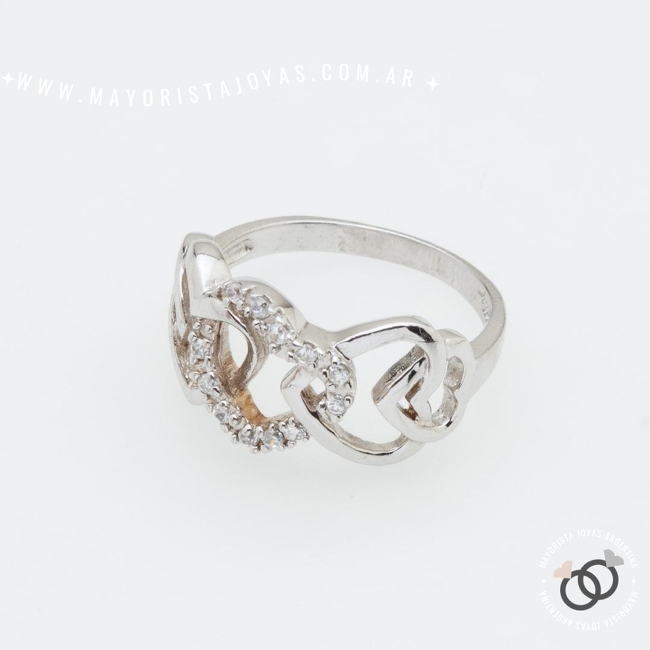 ANILLO PLATA Y CRISTAL (PAC0556)