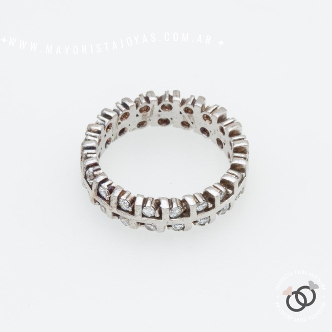 ANILLO PLATA Y CRISTAL (PAC0486)