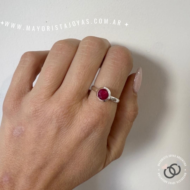 ANILLO PLATA Y PIEDRA (PAP0442)