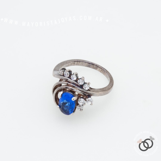 ANILLO PLATA Y CRISTAL (PAC0537)