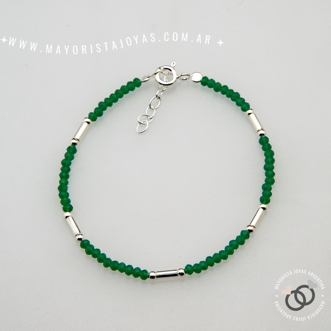 PULSERA PLATA Y CRISTAL (PBC0356)