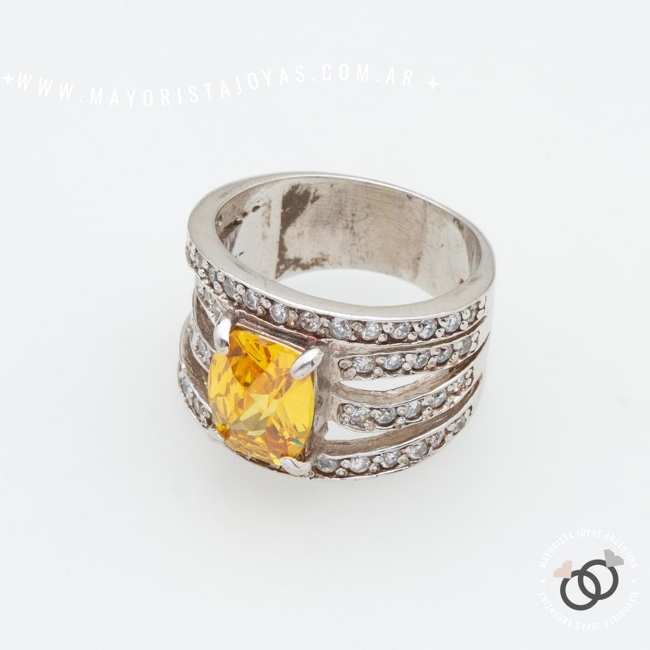 ANILLO PLATA Y CRISTAL (PAC0520)