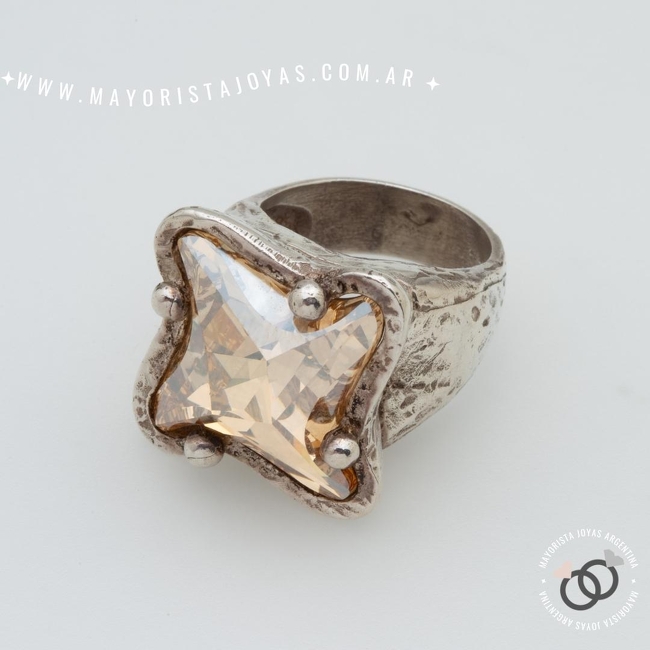 ANILLO PLATA Y CRISTAL (PAC0534)