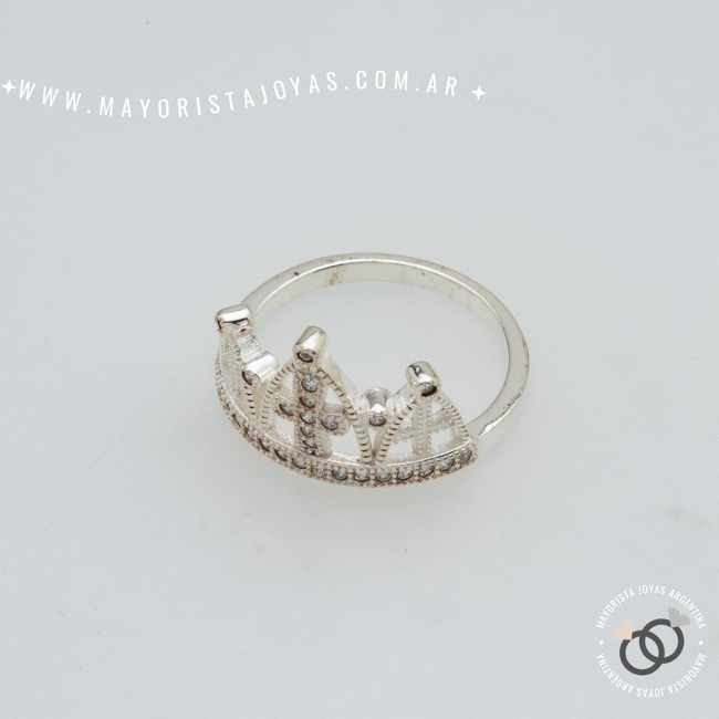 ANILLO PLATA Y CRISTAL (PAC0491)
