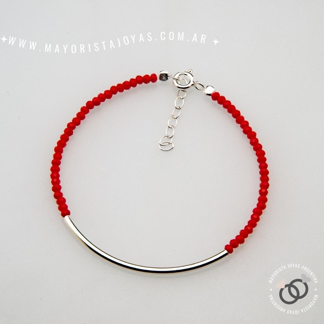 PULSERA PLATA Y CRISTAL (PBC0307)