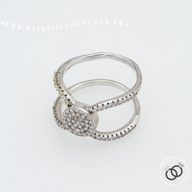 ANILLO PLATA Y CUBIC (PAC0461)