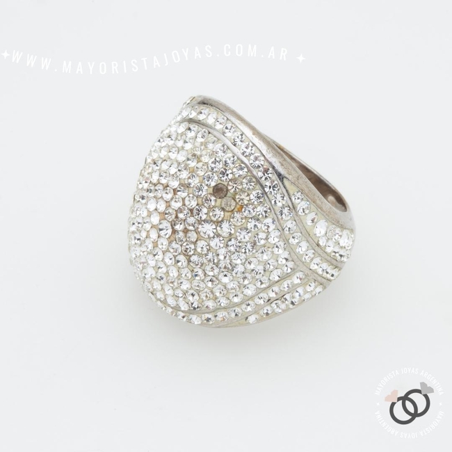 ANILLO PLATA Y CRISTAL (PAC0540)