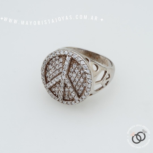 ANILLO PLATA Y CRISTAL (PAC0498)